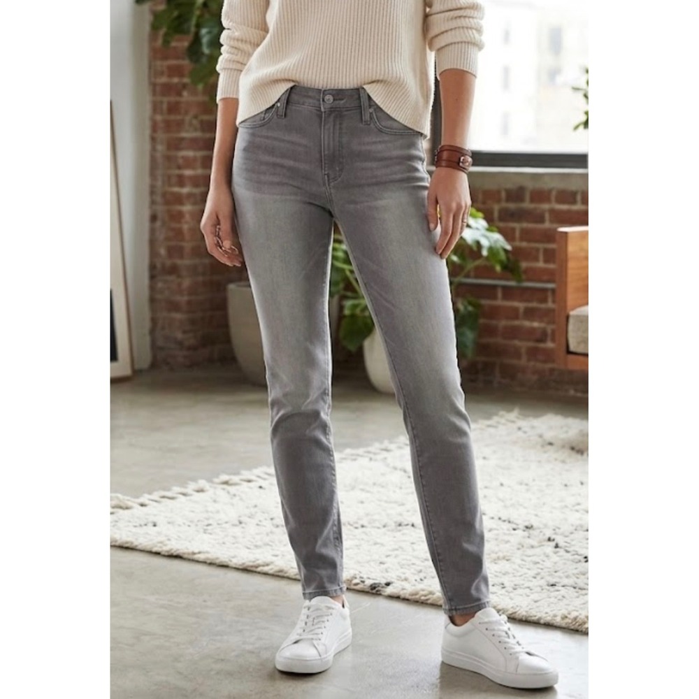 Athleta Sculptek Gray Skinny Jeans Womens Size 6 Stretch Denim Pants RN 54023